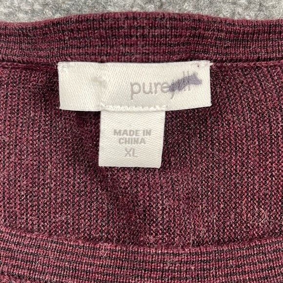 J. Jill Sweater Womens XL Red Ribbed Tunic Length Tie Front PureJill Lightweight - Picture 7 of 9